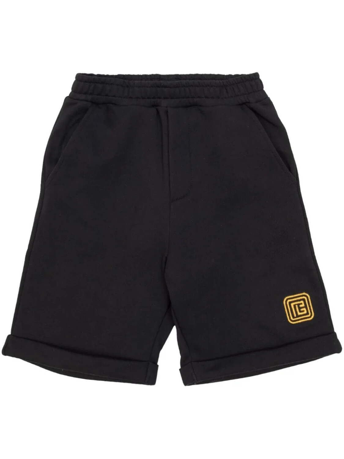 

Детские шорты с вышитым логотипом Balmain Balmain Kids, черный
