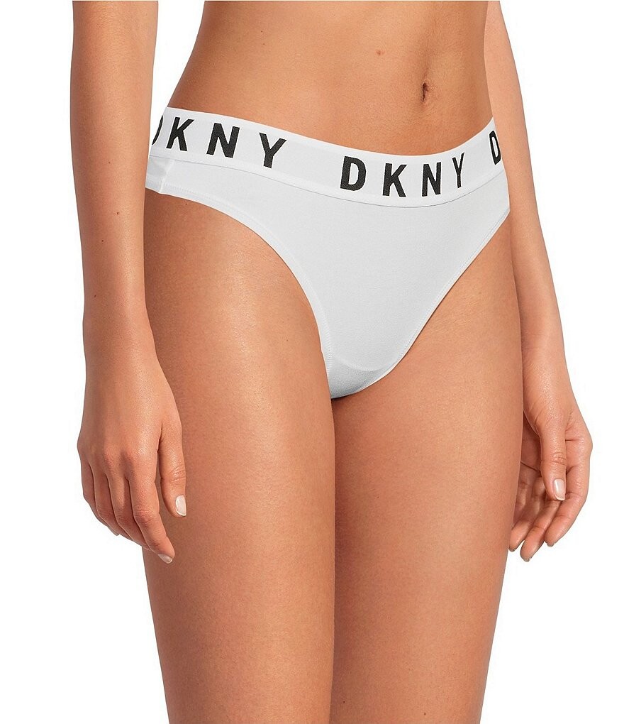 

Стринги с логотипом DKNY, бежевый