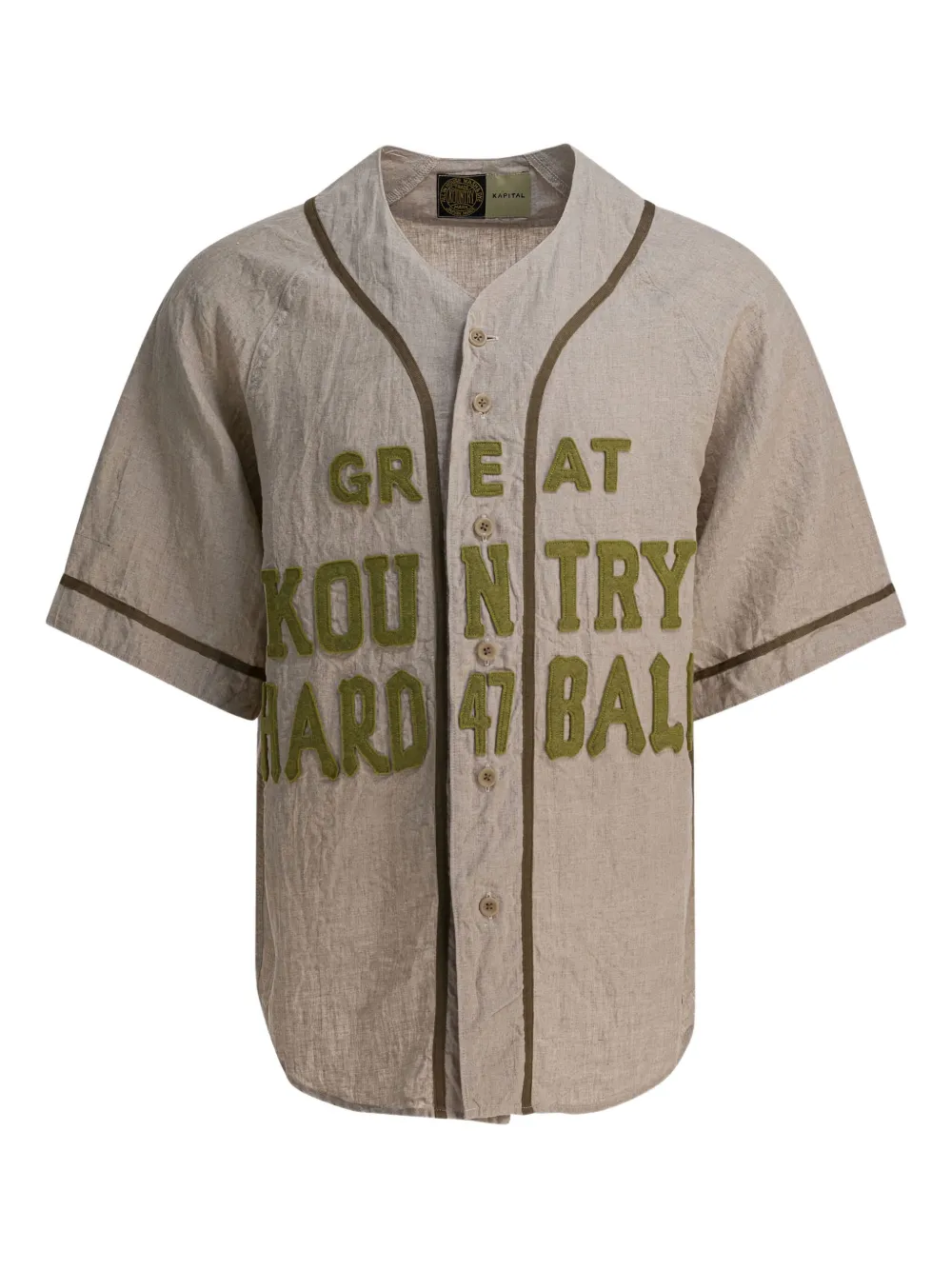 

Рубашка с аппликацией и пуговицами KAPITAL, нейтральный