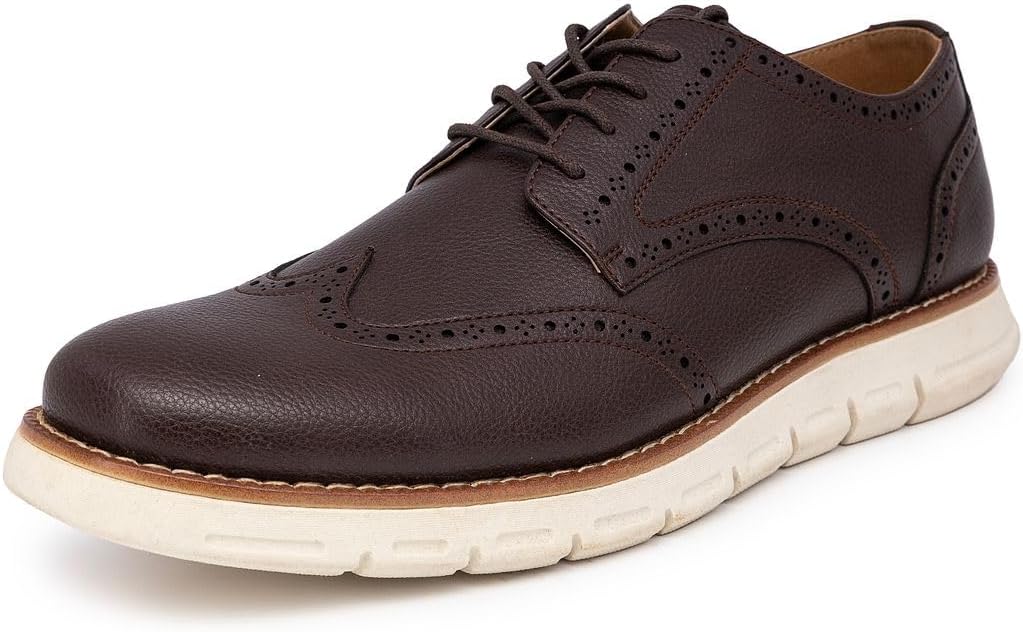 

Мужские вязаные классические кроссовки-оксфорды Nautica: дышащие, стильные, легкие и удобные- идеально подходят для деловых встреч или прогулок, коричневый