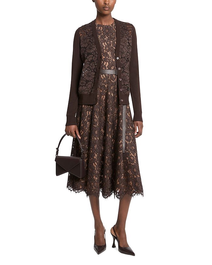 

Кашемировый кардиган с V-образным вырезом Michael Kors Collection, коричневый