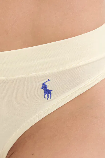 Стринги бавовняні з еластаном Polo Ralph Lauren, желтый — фото 3