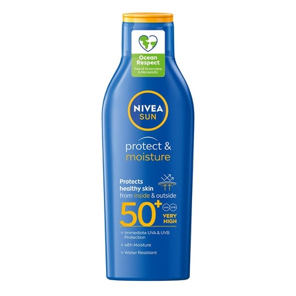 

Солнцезащитный увлажняющий лосьон для загара Spf 50+ 200мл, Nivea