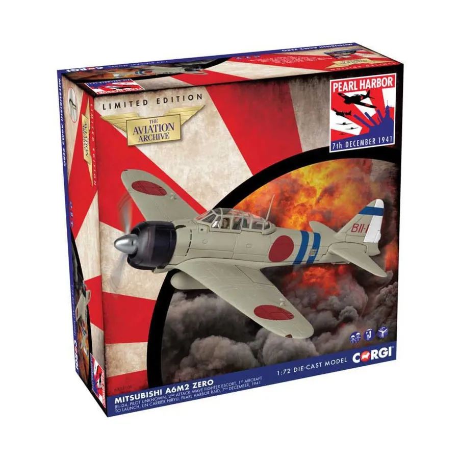 

Mitsubishi A6M2 Zero, 80-летие Перл-Харбора (ограниченное издание), Aviation Archive (Corgi Classics) (1:72)