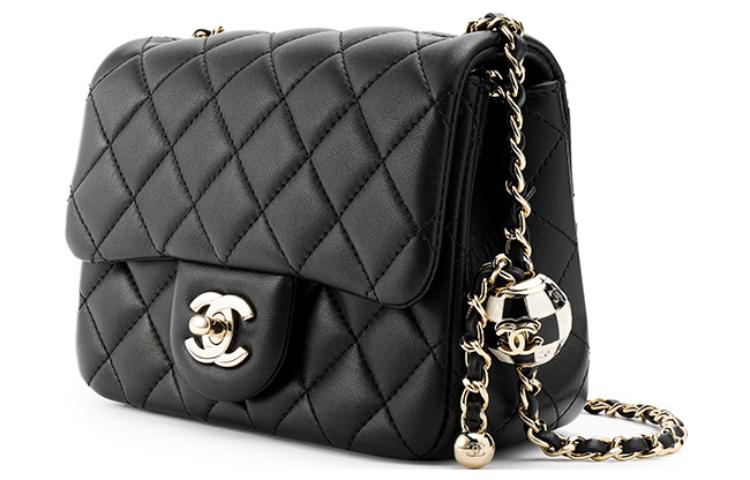 CHANEL Барашковая сумка с клапаном, через плечо, на плечо, женская черная — фото 3