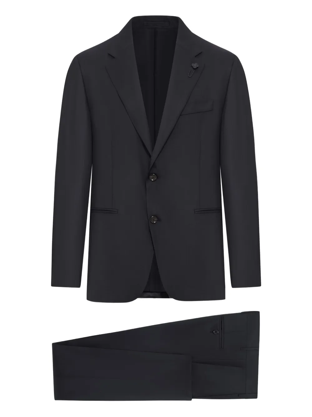 

Однобортный шерстяной костюм Lardini, черный