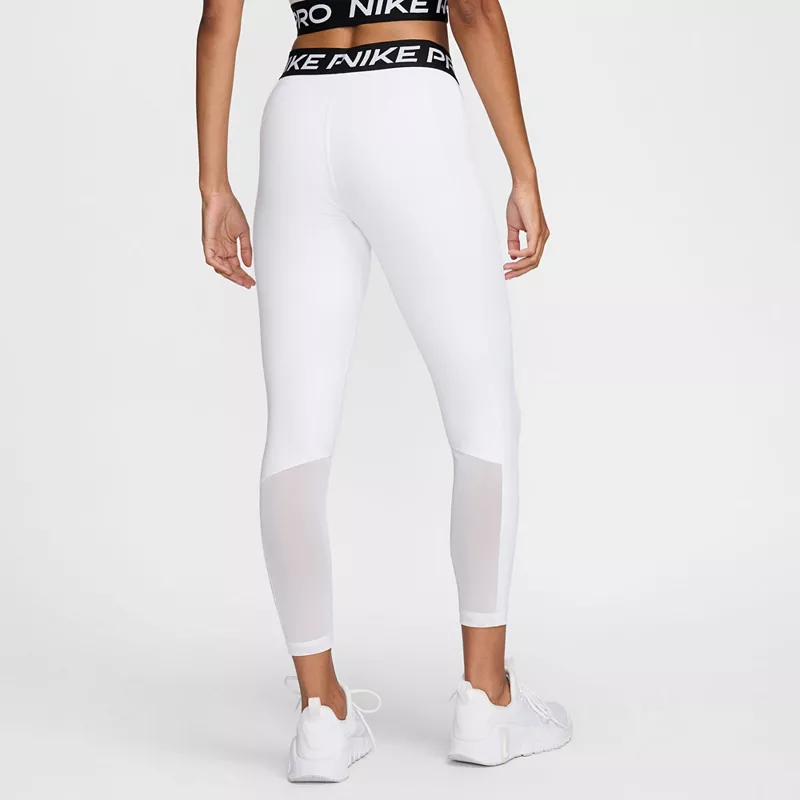 Женские леггинсы Nike Pro со средней посадкой 7/8 на подкладке, белый — фото 3