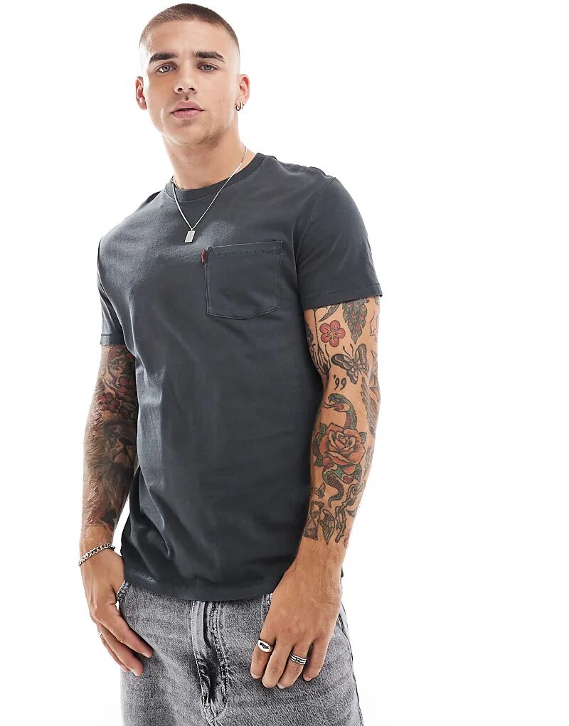 

Футболка Essential Washed Pocket в черном цвете Superdry