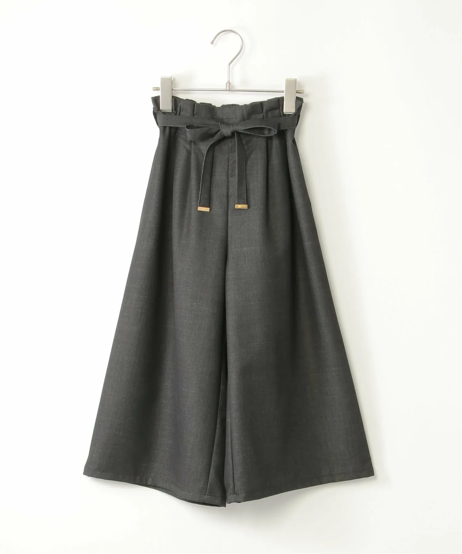 Широкие брюки TR с поясом и складками (120-160 см) Ikka, Charcoal