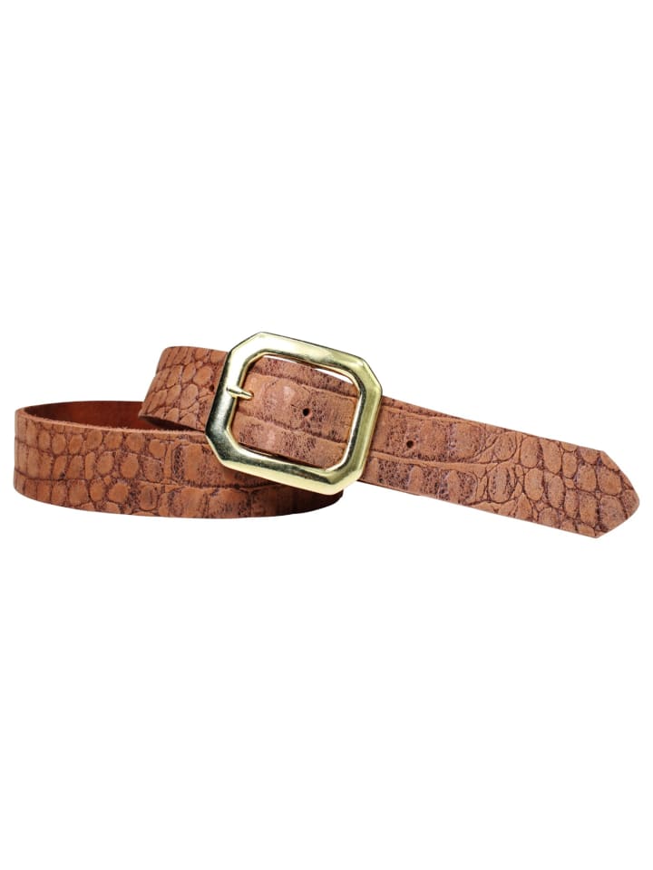 

Коричневый ремень из кожи крокодила FRONHOFER
