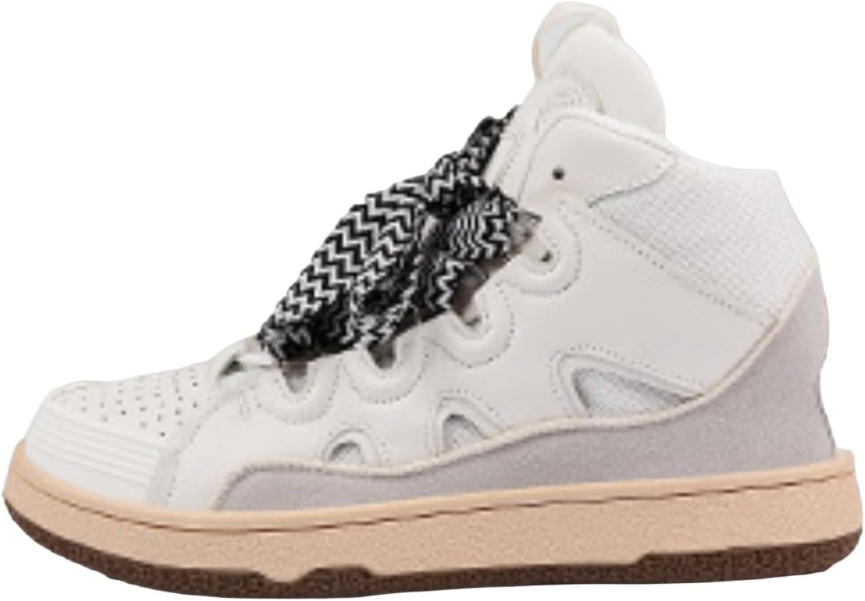 

Мужские повседневные кроссовки для пар с эффектом увеличения роста, противоскользящие, на шнурках, для ходьбы, с цветными блоками, модные кроссовки Lexamen, белый