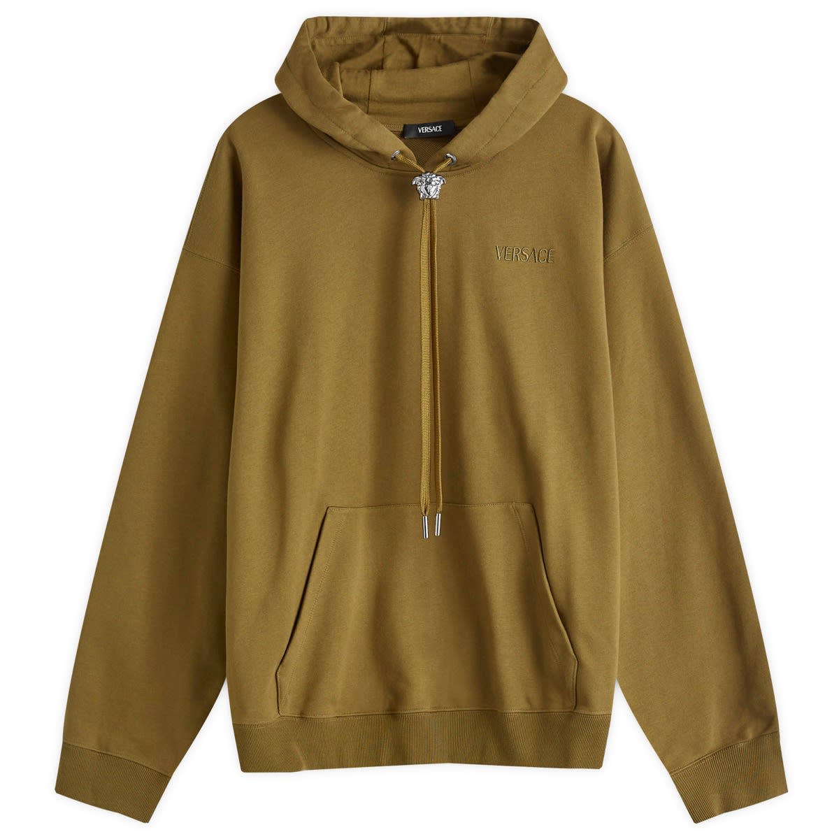 

Худи Versace Medusa Tie Popover Hoody, цвет Dark Olive