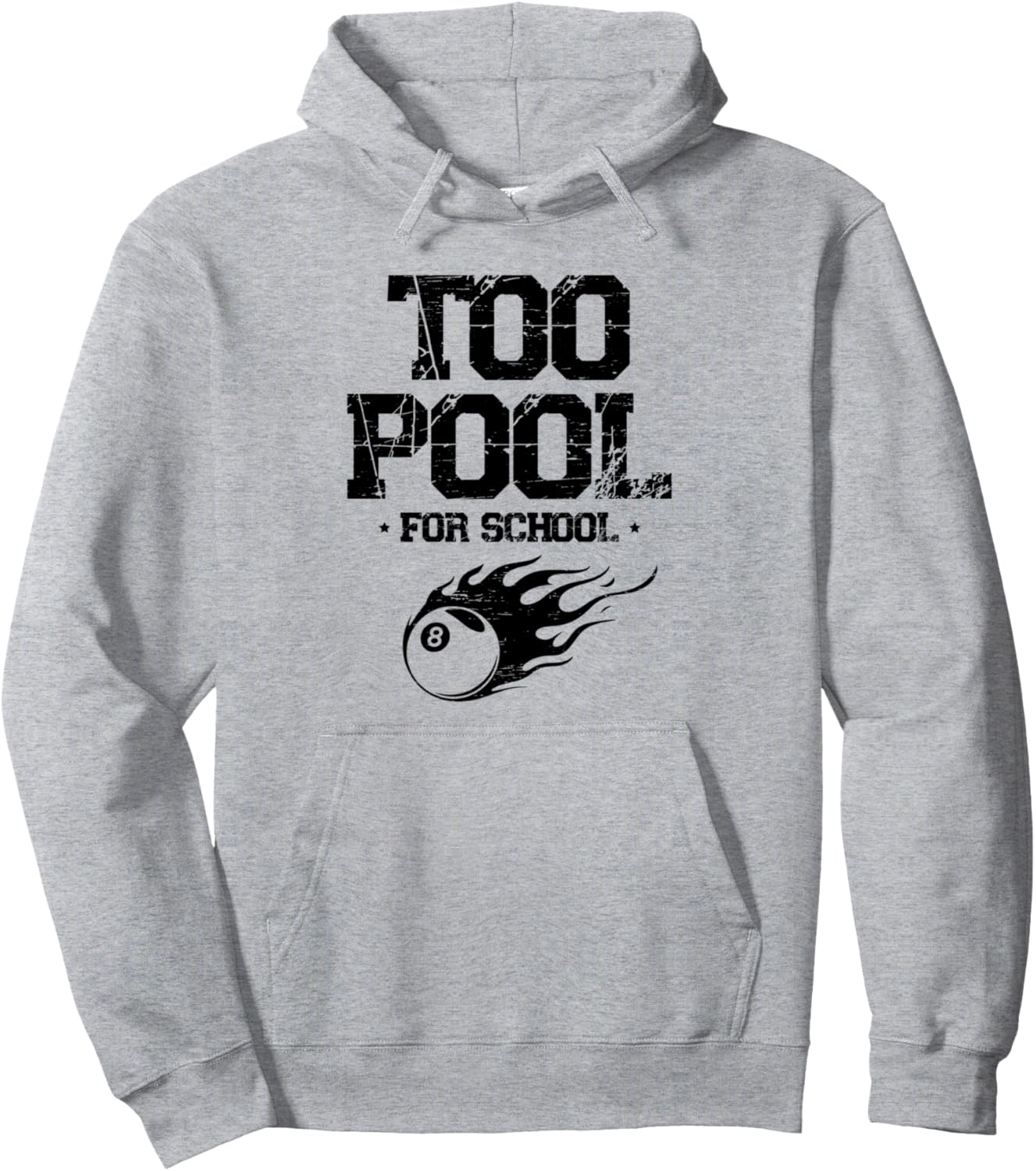 

Толстовка Too Pool For School с изображением бильярдного кия и мяча для снукера Snooker Billiard Cue Sporty Design For Ball Player, серый