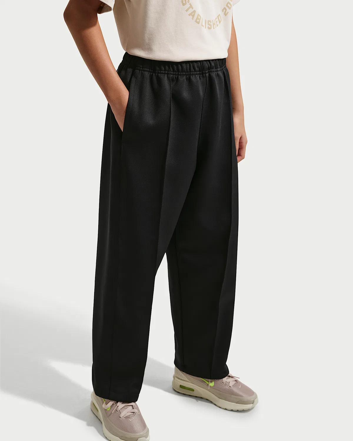 Детские штаны Nike Sportswear Collection из политрикотажа, Black/Black/Black — фото 3
