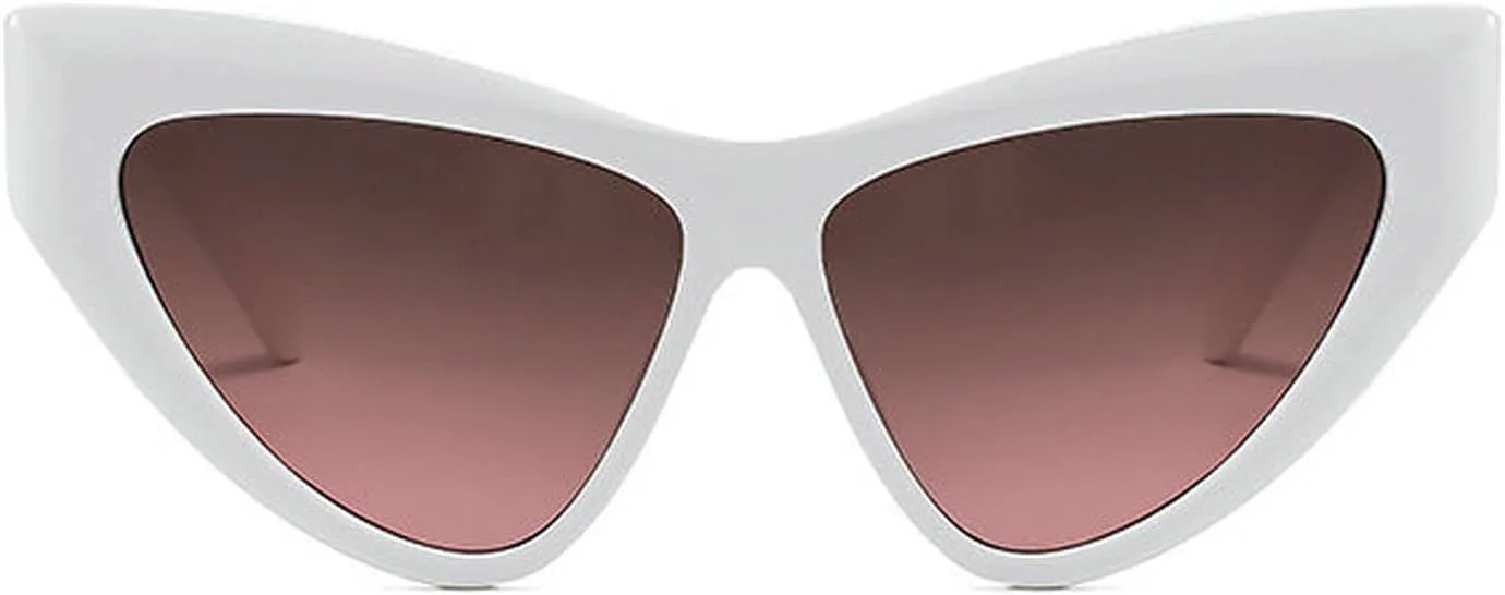 

Солнцезащитные очки COTIA Oversized Cateye Punk для женщин и мужчин, современные градиентные солнцезащитные очки, защитные очки для активного отдыха, White