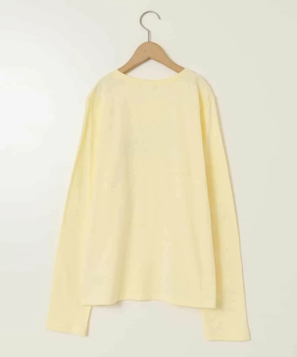 Футболка с длинным рукавом с логотипами Avv, цвет Light Yellow — фото 3