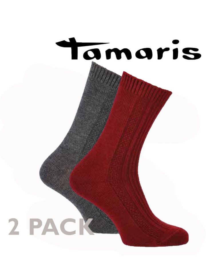 

Носки Tamaris, цвет red und grey