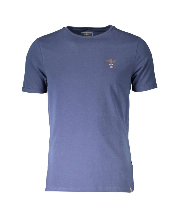 

Синяя хлопковая мужская футболка для активного отдыха Aeronautica Militare, синий
