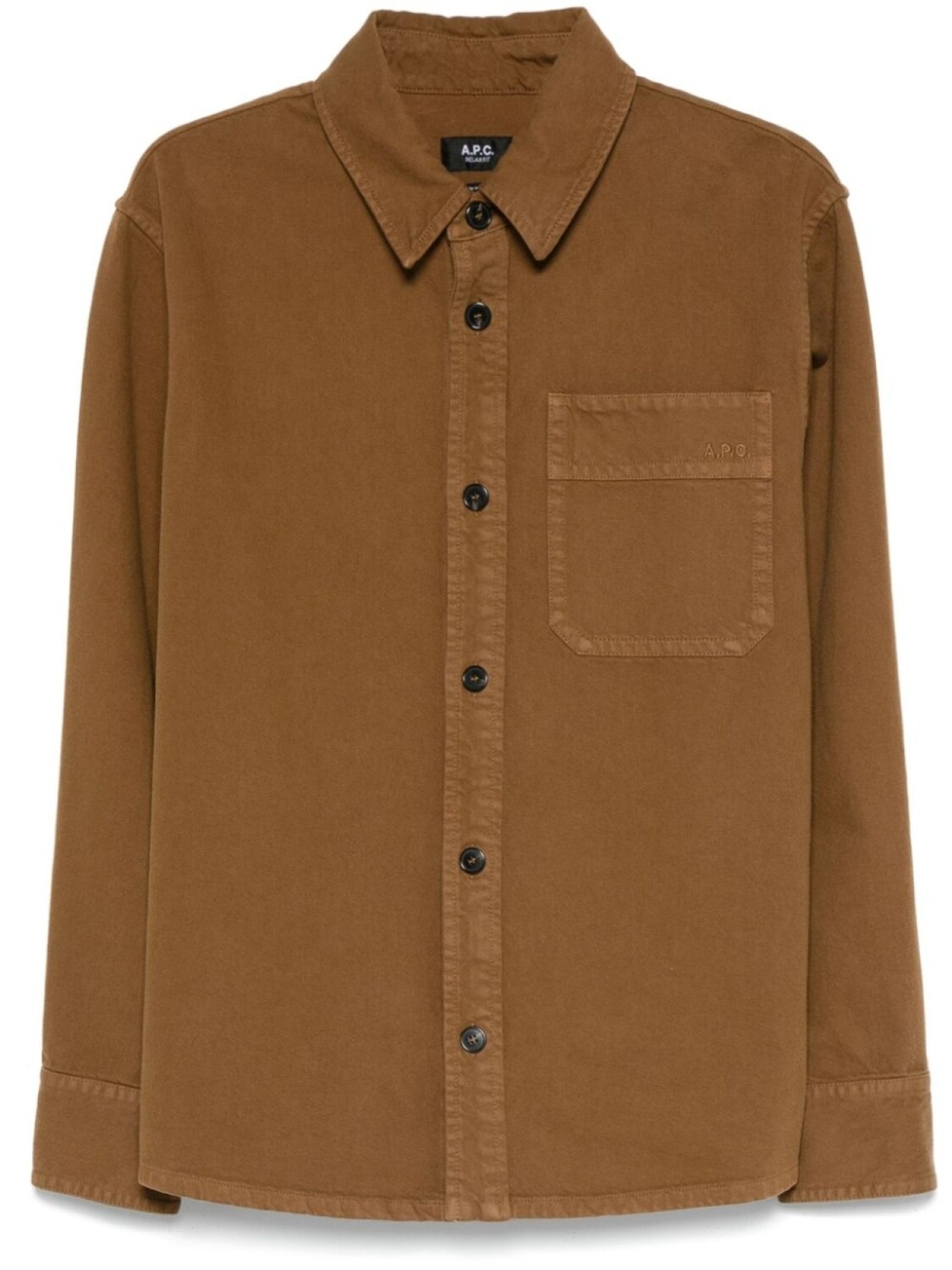 

A.P.C. рубашка с вышитым логотипом, коричневый