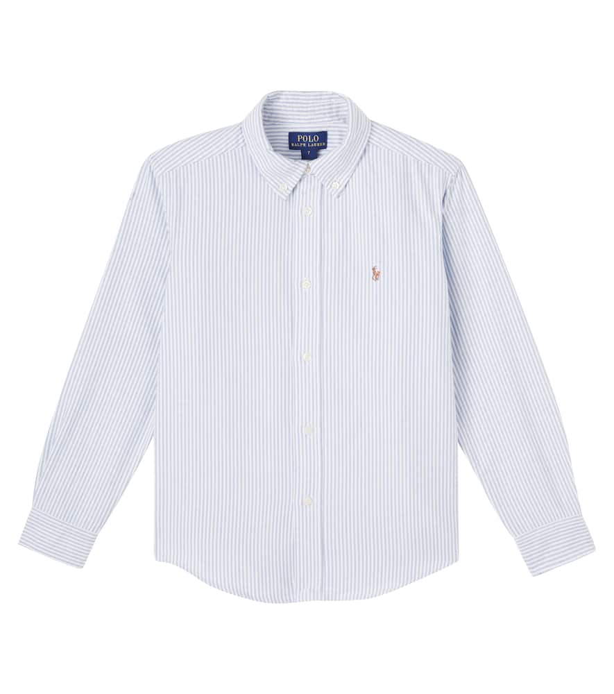 

Полосатая хлопковая рубашка Polo Ralph Lauren Kids, Lt Blue Stripe