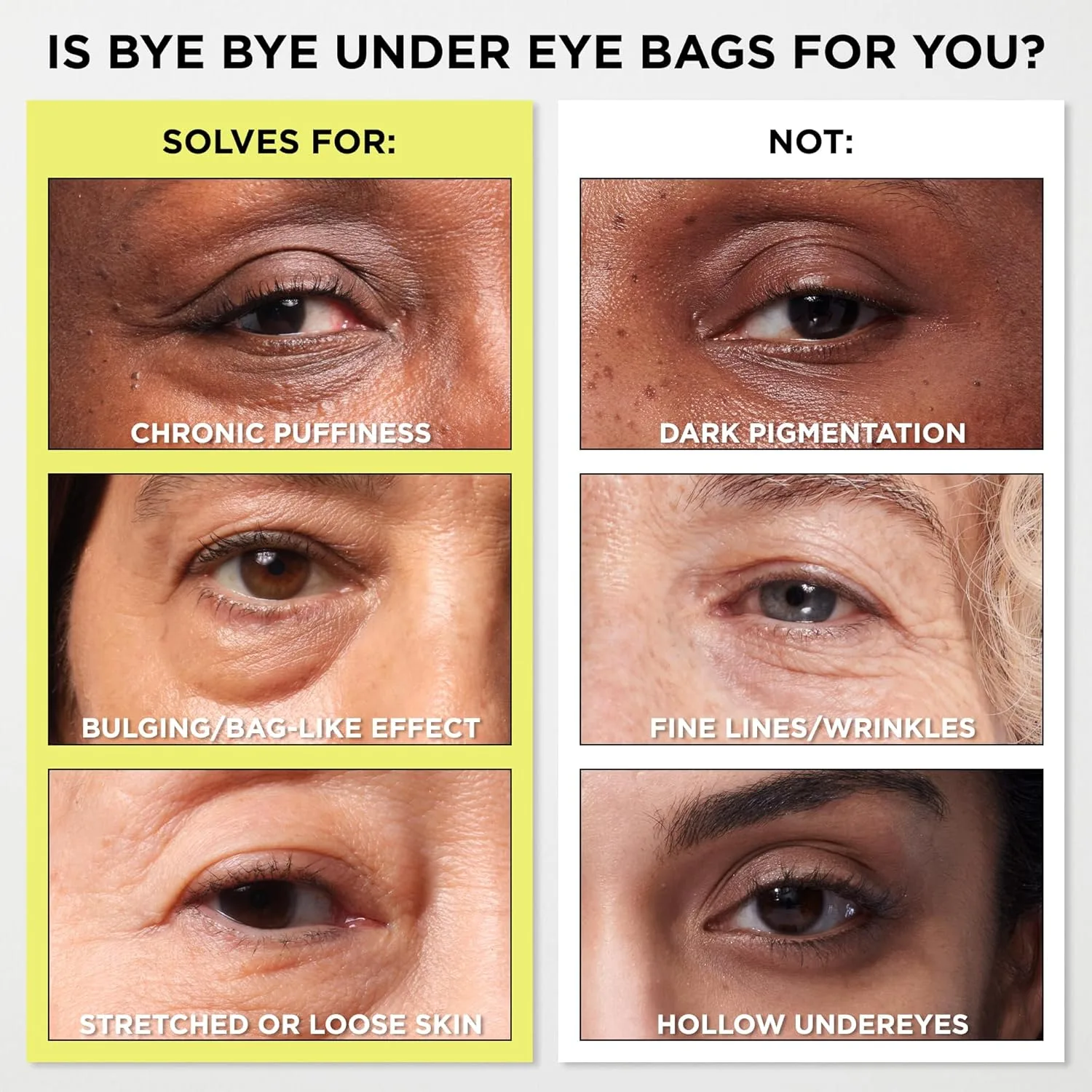 IT Cosmetics Bye Bye Under Eye Bags Daytime Treatment - корректор для уменьшения мешков под глазами, разглаживает морщины и тонкие линии, прозрачный финиш, 14,2 г 14.18 г (1 шт.) — фото 4