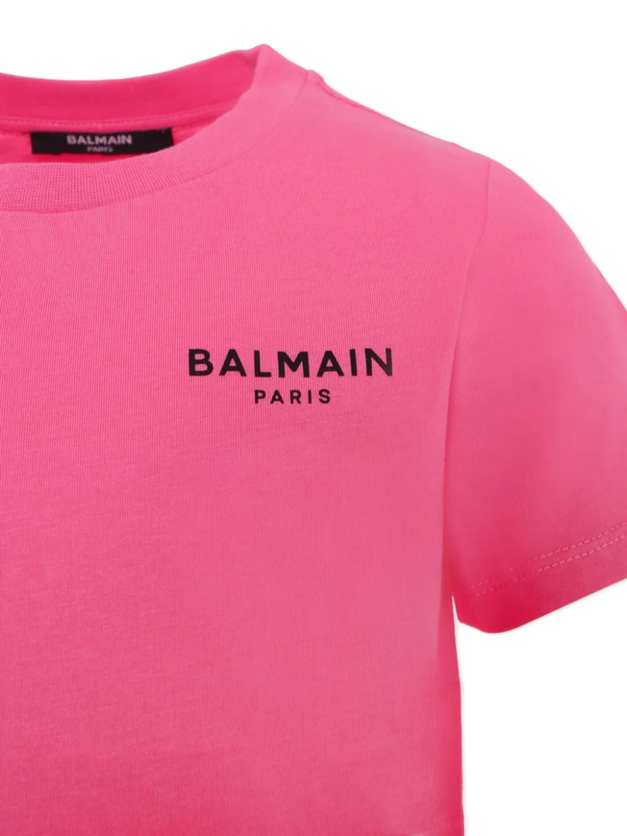 Футболка с короткими рукавами и логотипом Balmain Kids, розовый — фото 3