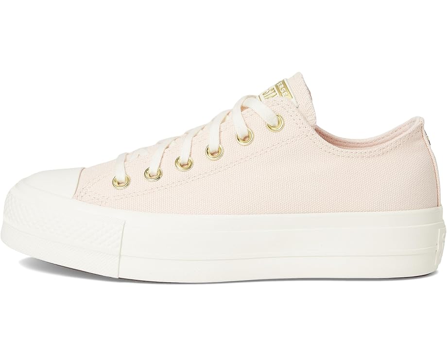 Кроссовки Converse Chuck Taylor All Star Low-Top Lift Platform Sneaker, цвет Pale Petal/Egret/Gold — фото 4