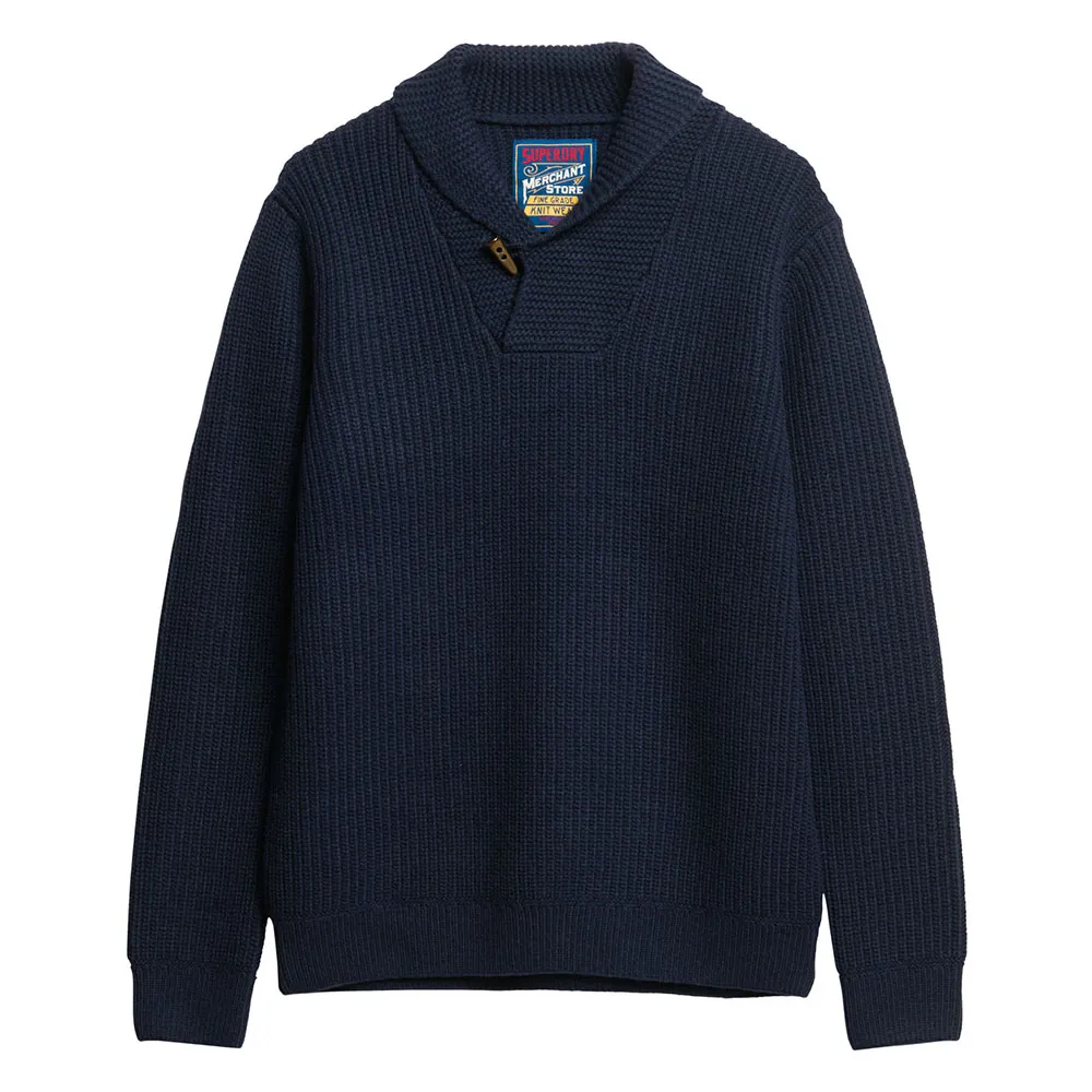 

Свитер Superdry Merchant Shawl high neck, синий