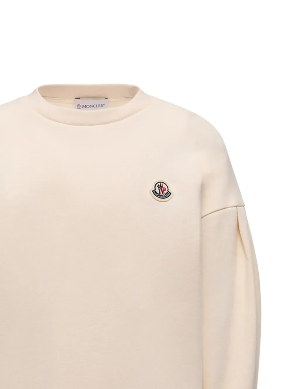 Толстовка с круглым вырезом Moncler Enfant, бежевый — фото 2