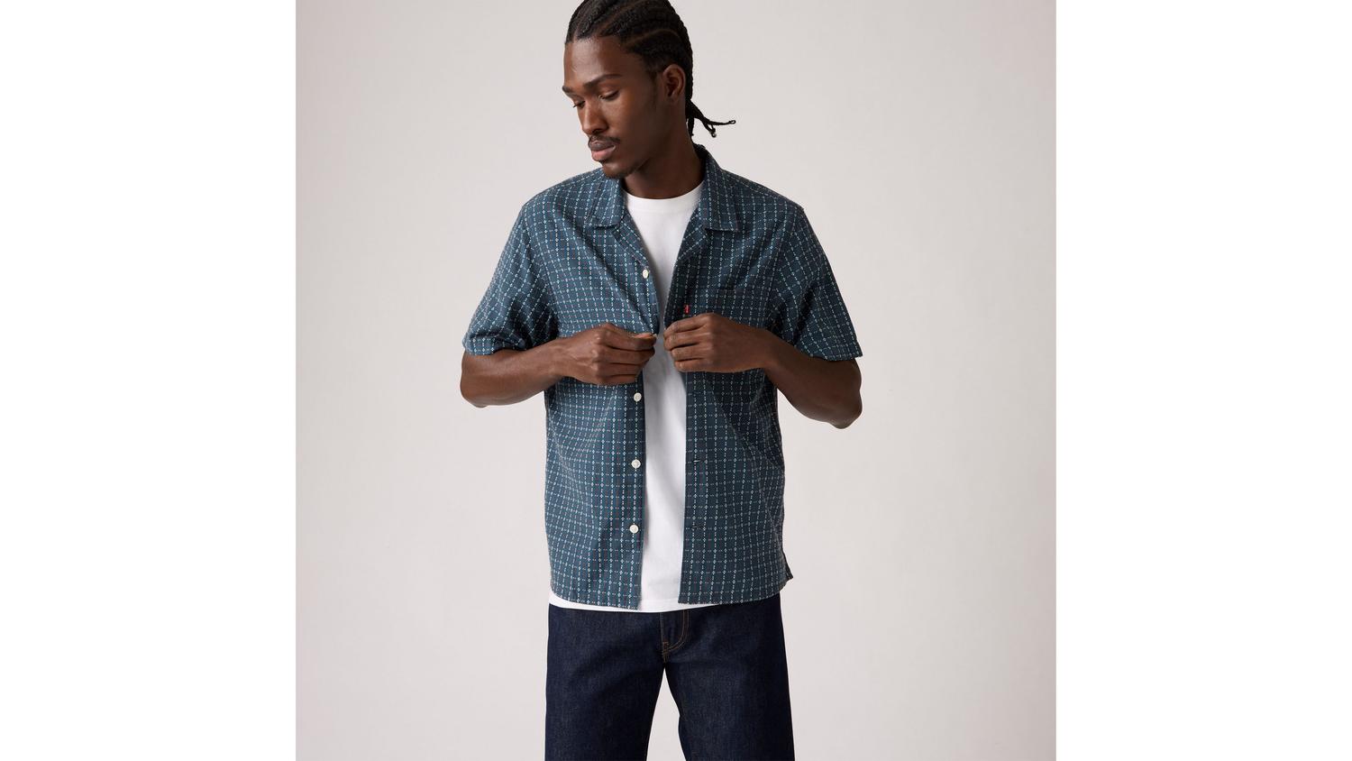 

Рубашка Sunset Standard Camp с коротким рукавом Levi's, Ricky Dobby Plaid - Blue