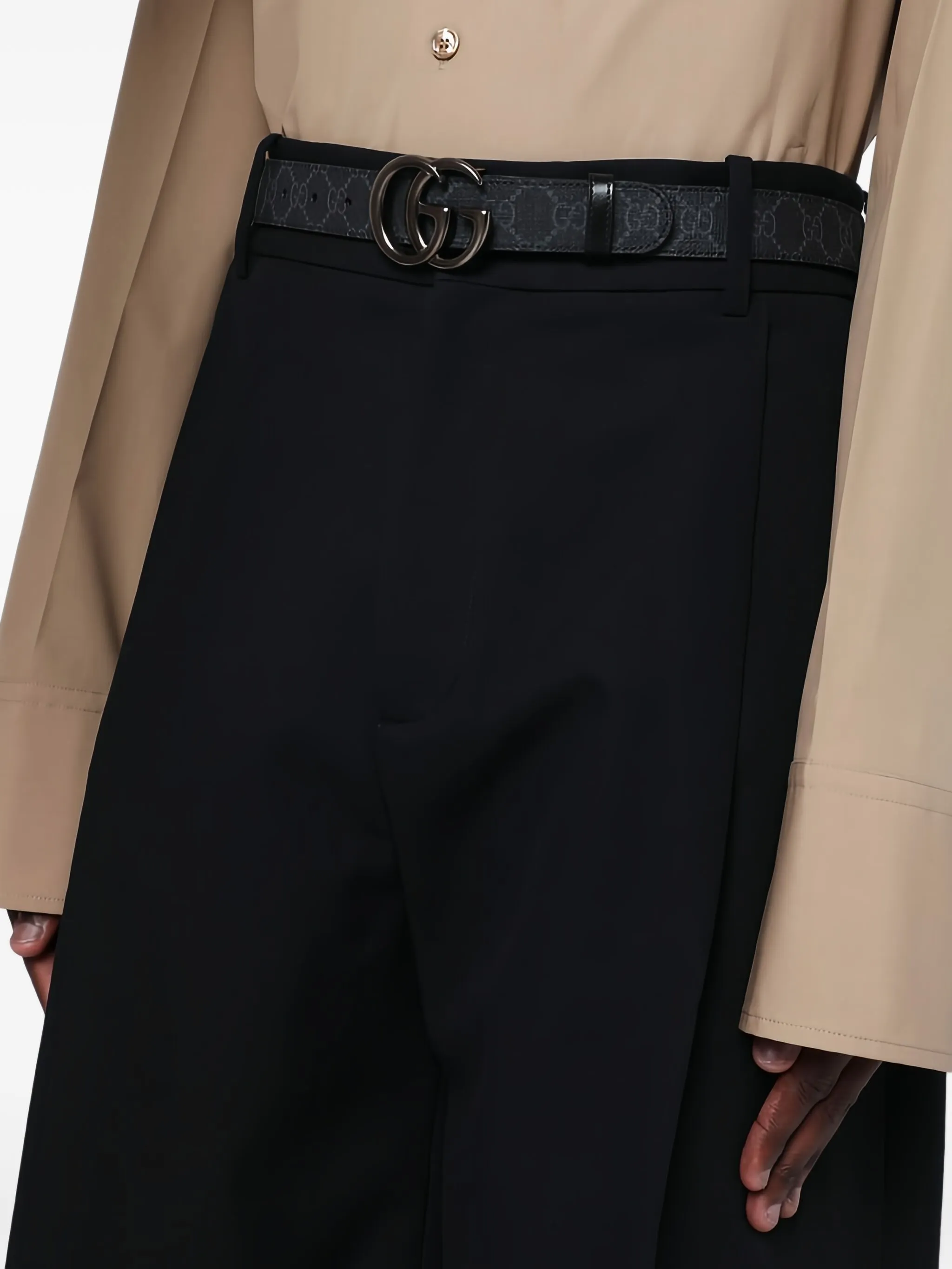 

Ремень с логотипом GG Gucci, черный