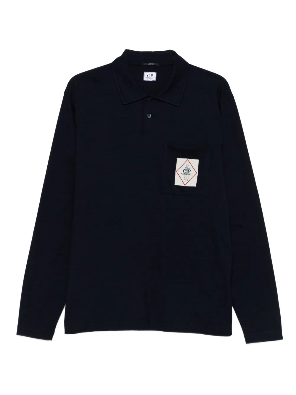 

Поло с длинными рукавами и нашивкой-логотипом C.P. Company, синий