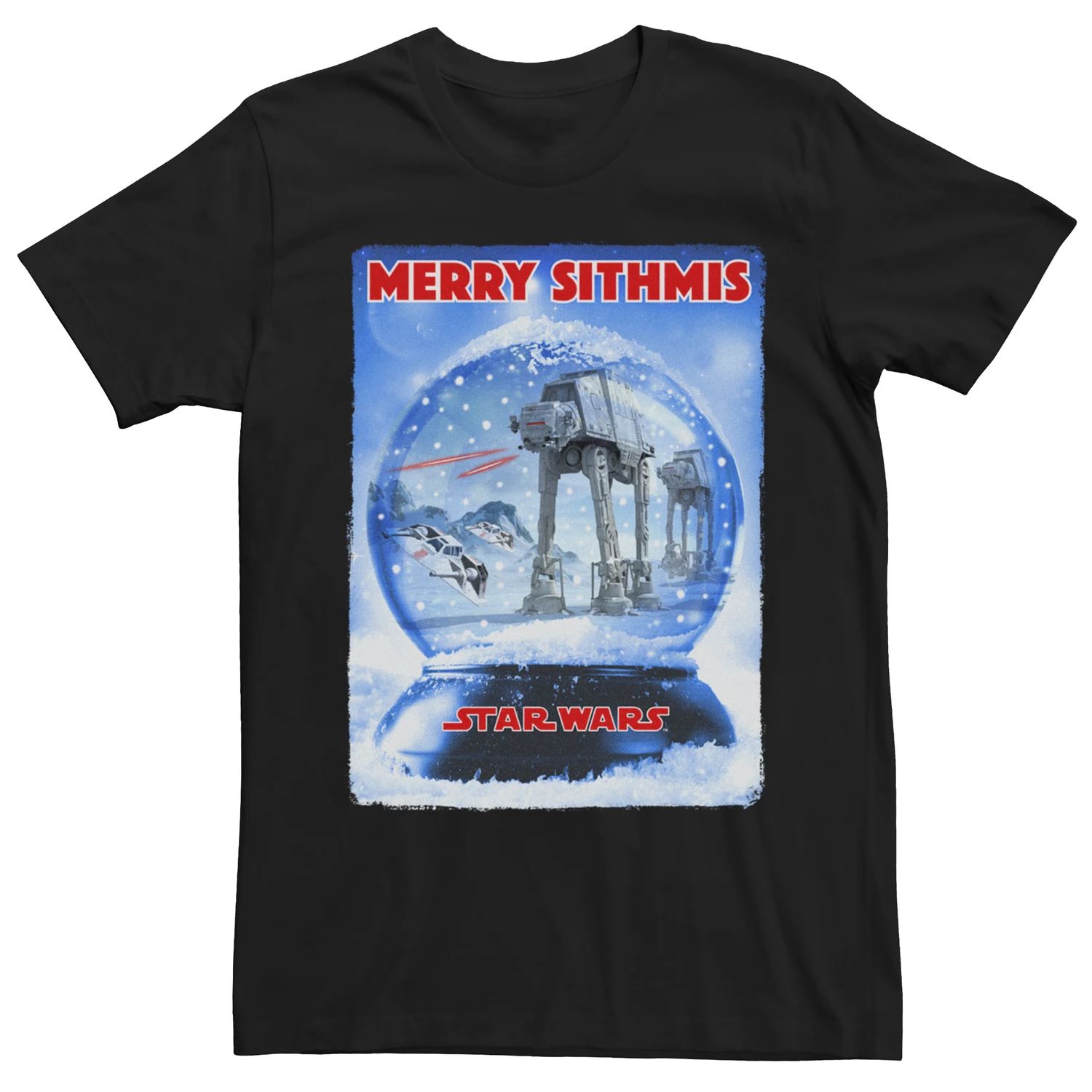 

Мужская футболка Star Wars Merry Sithmas AT-AT Snow Globe Licensed Character