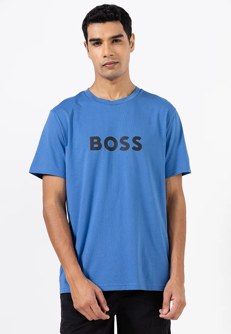Футболка, короткий рукав, BOSS Mainline, ярко-синий