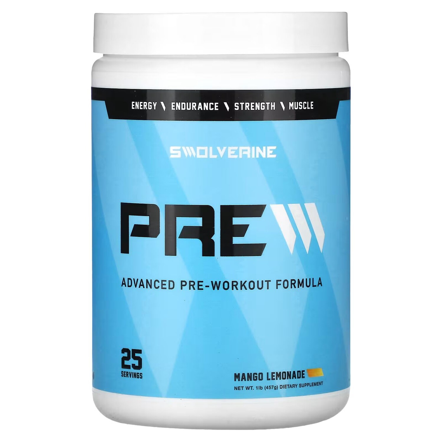 

Pre, Advanced Pre-Workout Formula, манго-лимонад, 1 фунт (457 г) Swolverine