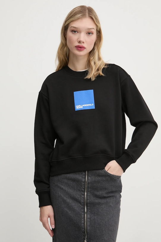 

Хлопковая толстовка Karl Lagerfeld Jeans, черный
