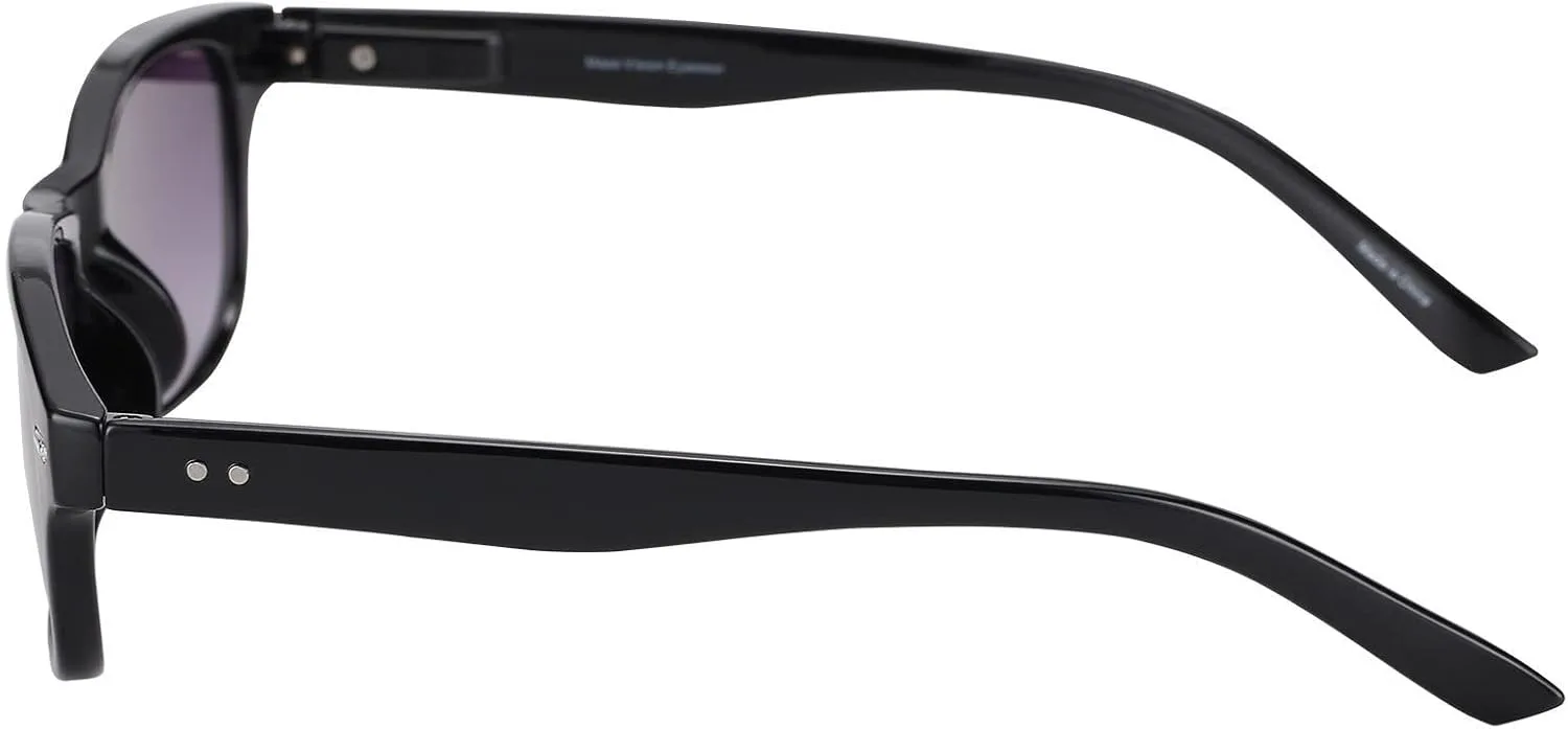 

3 пары солнцезащитных очков для чтения (без бифокальных линз) для мужчин и женщин - очки для чтения на открытом воздухе Mass Vision Sunglasses, Black/Black