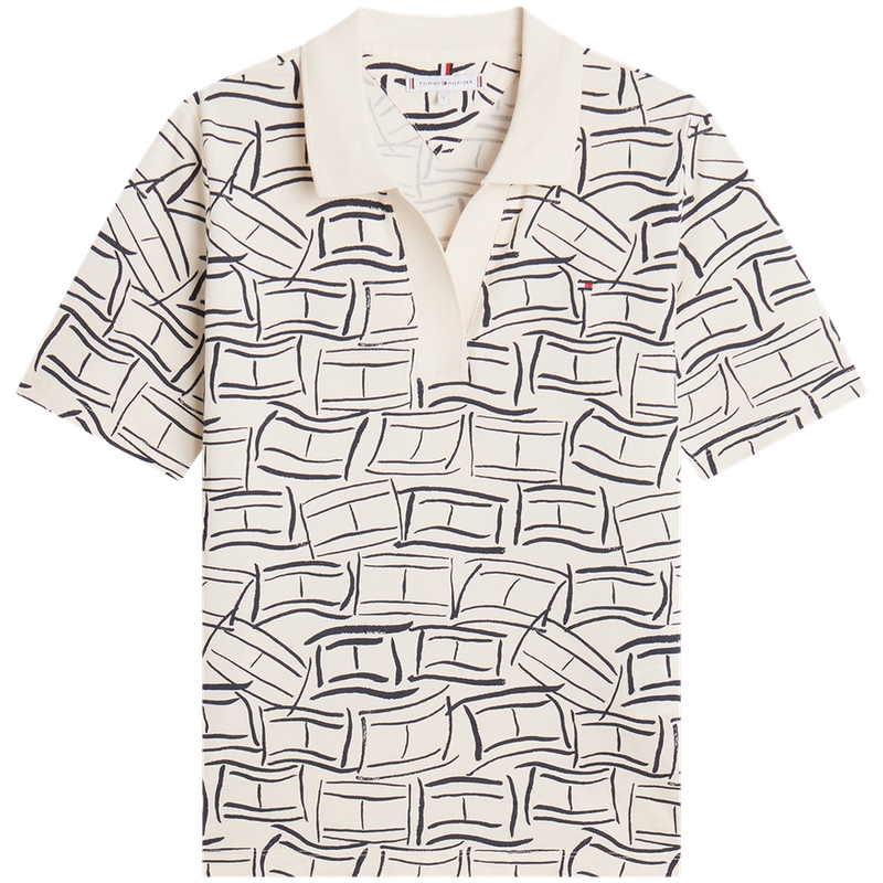 

Женская поло Tommy Hilfiger, экрю 0k4