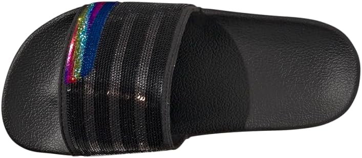Шлепанцы adidas унисекс-детские Adilette, черный — фото 4