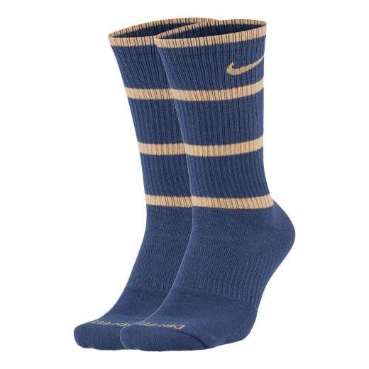 

Носки Nike Unisex Everyday Plus Cushioned Logo Socks 2 Packs Blue Dark blue DC3534-469, темно-синий