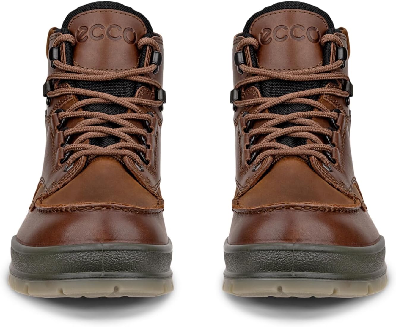 Мужские походные ботинки ECCO Track 25 High с водонепроницаемой мембраной Gore-Tex, Bison Leather/Bison Nubuck — фото 2