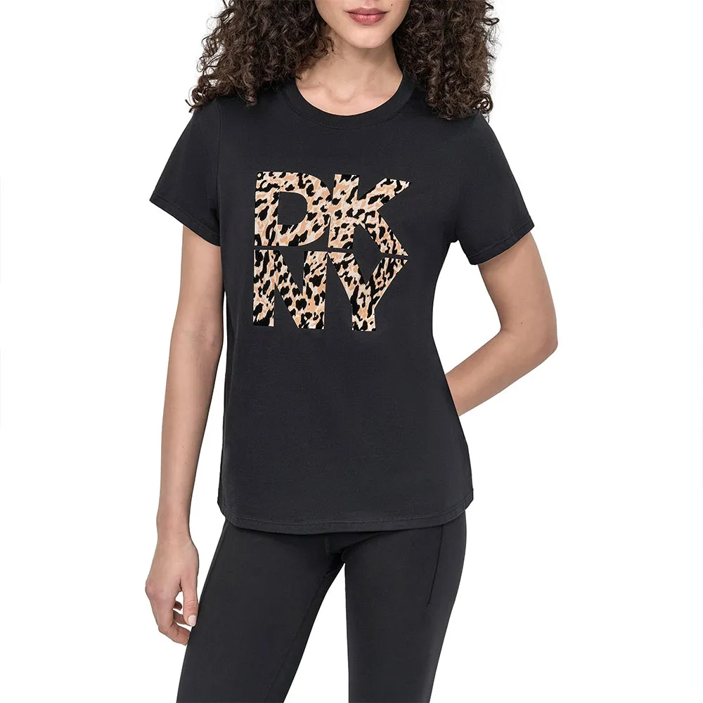 

Футболка с коротким рукавом DKNY Stacked Animal Print, черный