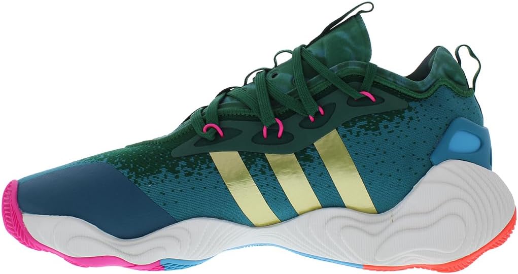 Кроссовки Adidas для взрослых, унисекс, модель Trae Young 3 Low, синий/зеленый/темно-зеленый — фото 4