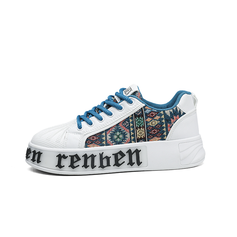

Легкие низкие скейтерские кроссовки для мужчин с эффектом увеличения роста RENBEN, синий
