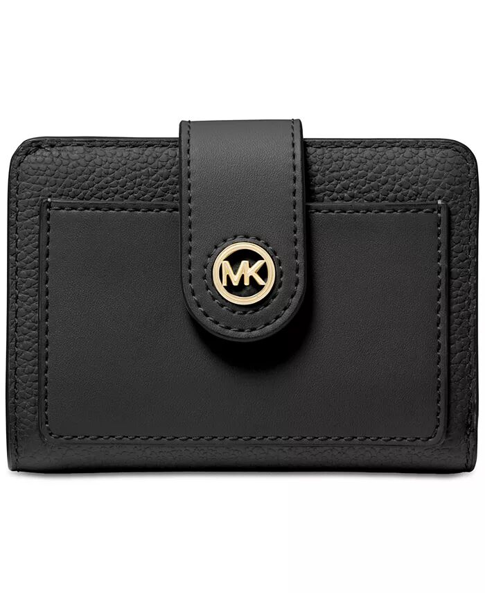 

Компактный карманный кошелек Charm Small Tab Michael Kors, черный