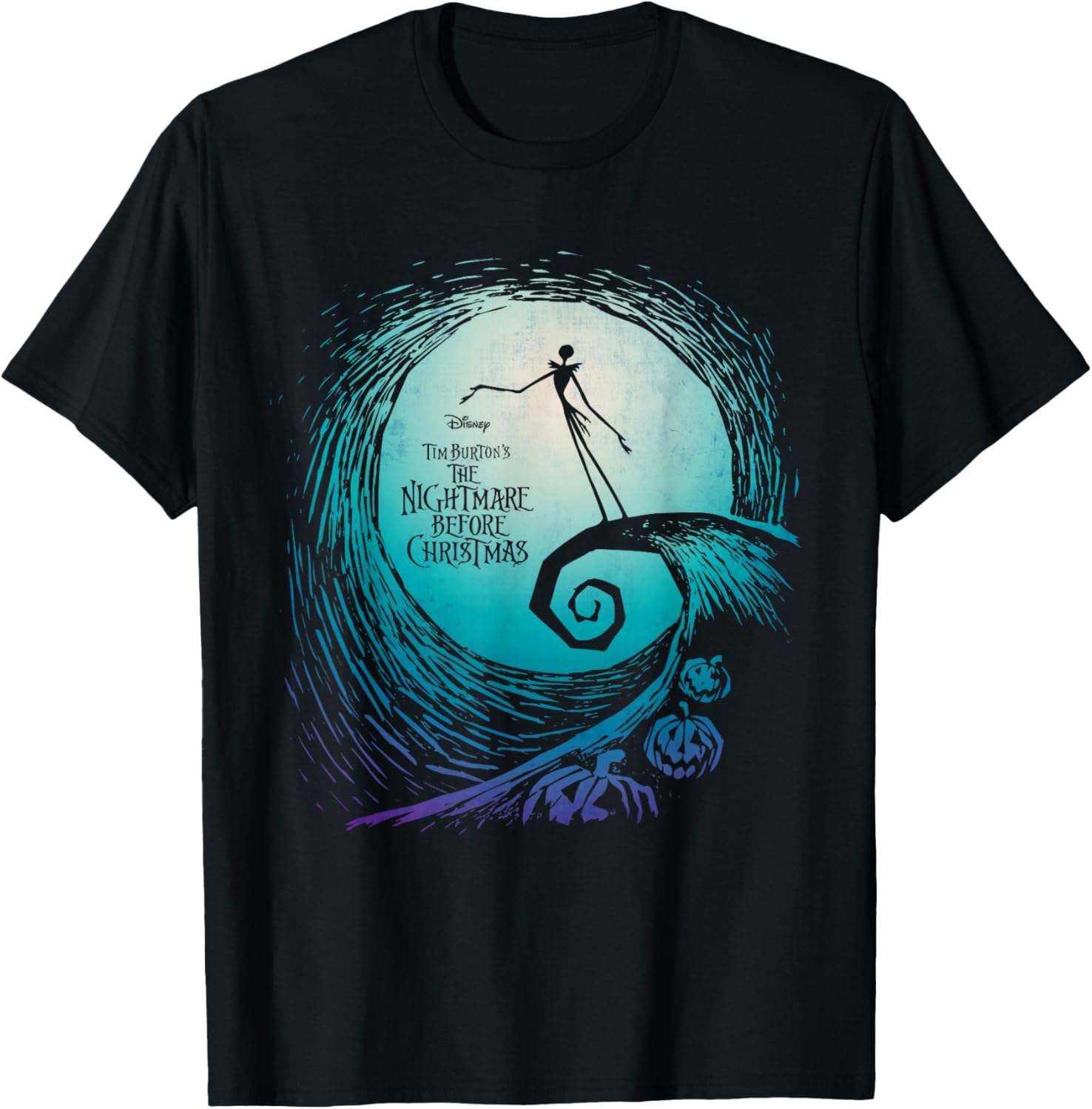 

Футболка с логотипом фильма Disney «Кошмар перед Рождеством» (Джек), черный