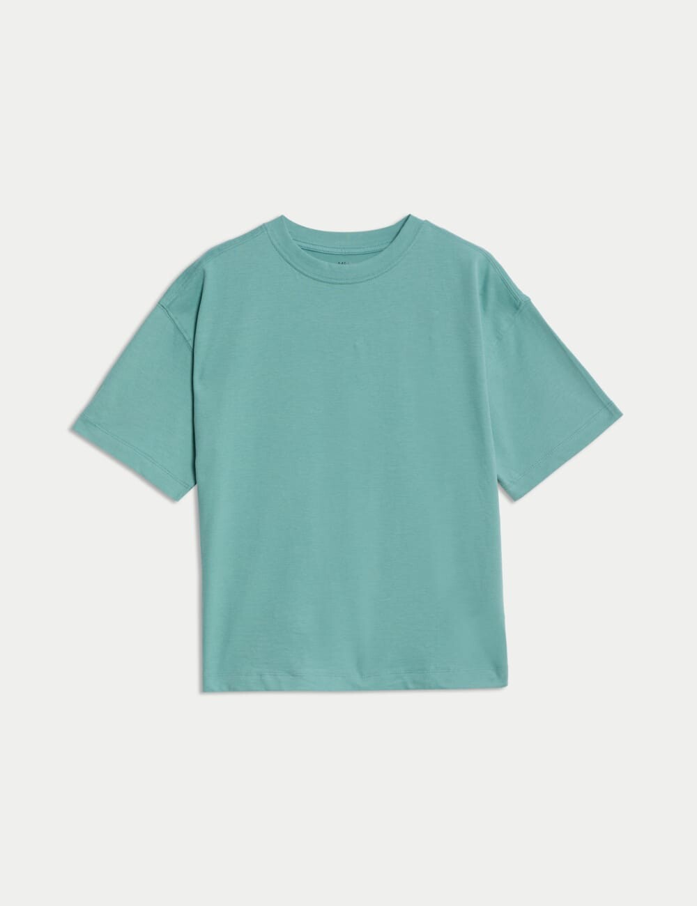 

Футболка из чистого хлопка, однотонная Marks & Spencer, цвет Aqua