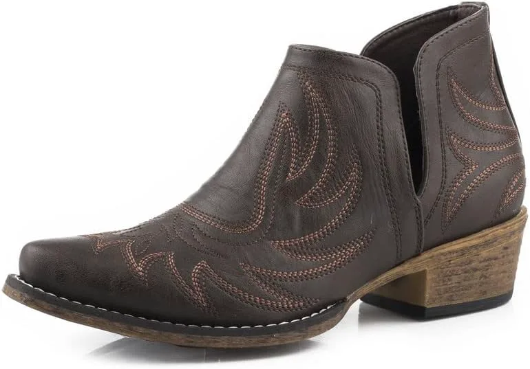 

Женские повседневные ботинки Roper Ava с леопардовым узором, открытым носком, низким каблуком 1-2" - серый, коричневый