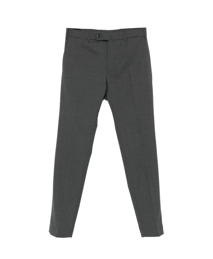 

Серые шерстяные брюки прямого кроя Incotex, серый