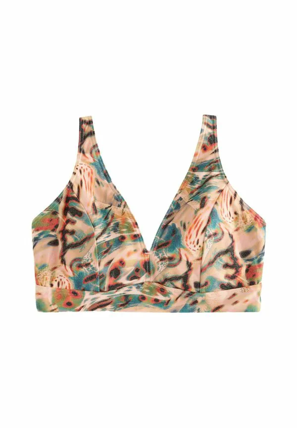 Бикини с глубоким вырезом и треугольным верхом Next, Teal Pink Metallic Animal
